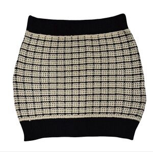 Sage Black and Cream Bubble Mini Skirt